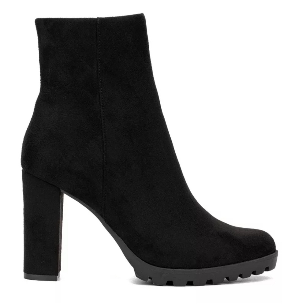 NWOT, NEW YORK & CO. Araceli Black Women's High Block Heel Ankle Boots, NWOB